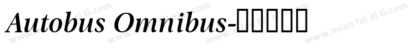 Autobus Omnibus字体转换